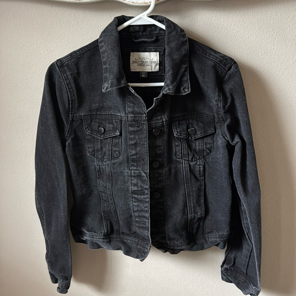 Ashley-Vintage Charm Black Jean Jacket